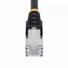 Cable De Red Startech.com Cable De 3m De Red Ethernet Cat6a - Negro - Low Smoke Zero Halogen (lszh) - 10gbe - 500mhz - Poe++ De 100w - Snagless Sin Pestillo - Rj-45 - Cable De Red S/ftp, 3 M, Cat6a, S/ftp (s-stp), Rj-45, Rj-45, Negro