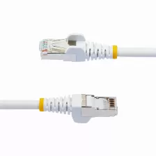 Cable De Red Startech.com Cable De 3m De Red Ethernet Cat6a - Blanco - Low Smoke Zero Halogen (lszh) - 10gbe - 500mhz - Poe++ De 100w - Snagless Sin Pestillo - Rj-45 - Cable De Red S/ftp, 3 M, Cat6a, S/ftp (s-stp), Rj-45, Rj-45, Blanco