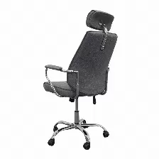 Silla Gerencial Gris Modelo Polaris, Reposabrazos, Altura Ajustable, Perchero En Cabecera, Base Metalica, 5 Llantas