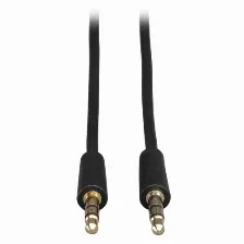 Cable De Audio Tripp Lite P312-010 Cable De Audio Mini Estéreo De 3.5 Mm Para Micrófonos, Bocinas Y Audífonos (m/m), 3 M [10 Pies], 3,5mm, Macho, 3,5mm, Macho, 3.05 M, Negro