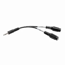 Cable De Audio Tripp Lite P318-06n-mff (x2) Adaptador Divisor De Audifonos De 3.5 Mm 3 Posiciones Hembra A 3.5 Mm 4 Posiciones Macho, 15.2 Cm [6 Pulgadas], 3,5mm, Macho, 2x3.5mm, Hembra, 0.1524 M, Negro