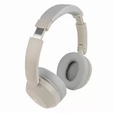 Audífonos Perfect Choice Pc-117148 Diadema Para Música, Micrófono No Disponible, Conectividad Inalámbrico Y Alámbrico, Conector De 3.5 Mm Si, Color Beige, Gris