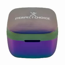 Audífonos Perfect Choice Pc-117254 Intra Auditivo Para Música/cotidiano, Micrófono Integrado, Conectividad True Wireless Stereo (tws), Color Azul