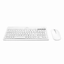 Kit Teclado+rata“n Perfect Choice 2.4 Ghz+bt Recargable Zebrary - Blanco