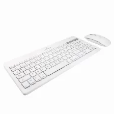 Kit Teclado+rata“n Perfect Choice 2.4 Ghz+bt Recargable Zebrary - Blanco