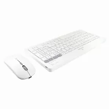 Kit Teclado+rata“n Perfect Choice 2.4 Ghz+bt Recargable Zebrary - Blanco