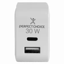 Cargador Perfect Choice Pc-240426 100 - 240 V, Universal, Tipo De Cargador Interior, Alimentación Corriente Alterna, 1x Usb 2.0, Carga Rápida Si, Color Blanco