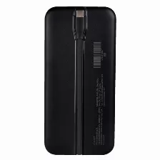 Power Bank Perfect Choice Pc-241027 10000 Mah, 3.7 V, Teléfono Móvil/smartphone, Universal, Fuente De Carga Usb, Color Negro, Soporta 3 Dispositivo(s)