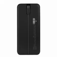 Power Bank Perfect Choice Pc-241096 10000 Mah, 3.7 V, Universal, Fuente De Carga Usb, Color Negro, Soporta 3 Dispositivo(s)