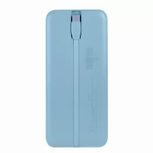 Power Bank Perfect Choice Pc-241102 10000 Mah, 3.7 V, Universal, Fuente De Carga Usb, Color Azul, Soporta 3 Dispositivo(s)