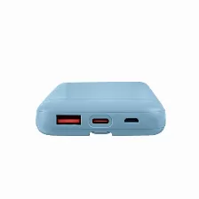 Power Bank Perfect Choice Pc-241102 10000 Mah, 3.7 V, Universal, Fuente De Carga Usb, Color Azul, Soporta 3 Dispositivo(s)