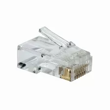 Bote De Plug Rj45 Vorago Plug-100, Cat5, 100 Piezas, Trasparentes