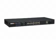 Switch Provision-isr Poes-16250c+2combo Cantidad De Puertos 16, Sfp 2, Fast Ethernet (10/100), Negro