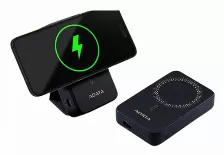 Power Bank Adata R100, 10000 Mah, Cargador Inalambrico, Carga Usb-c, Soporta 3 Dispositivos, Negro