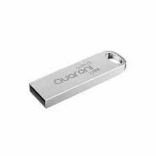 Memoria Usb Quaroni Qum-02 32 Gb Usb Tipo A, 2.0, Color Acero Inoxidable