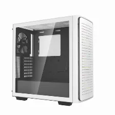 Gabinete Deepcool Ck560 Midi Tower, Pc, Soporta Atx, Eatx, Micro Atx, Mini-atx, 7 Ranuras De Expansión, Color Blanco, Ventana Lateral Si, Iluminación Si, Fuente De Alimentación No, Ventiladores Frontales 3x 120 Mm, Ventiladores Traseros 1x 140 Mm, 2 X Usb 3.2