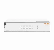 Switch Aruba No Administrado, L2, Cantidad De Puertos 8, Gigabit Ethernet (10/100/1000), 16 Gbit/s, Blanco