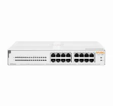 Switch Aruba No Administrado, L2, Cantidad De Puertos 16, Gigabit Ethernet (10/100/1000), 32 Gbit/s, 1u, Blanco