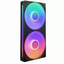 Kit 2 Ventiladores Nzxt F240 Rgb Core, 2400 Rpm, Led Multi, Plastico, 240mm, Color Negro