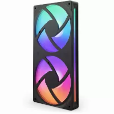 Kit 2 Ventiladores Nzxt F240 Rgb Core, 2400 Rpm, Led Multi, Plastico, 240mm, Color Negro