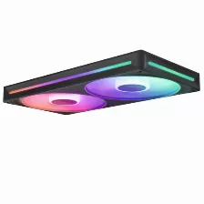 Kit 2 Ventiladores Nzxt F280 Rgb Core, 2000 Rpm, Led Multi, Plastico, 280mm, Color Negro