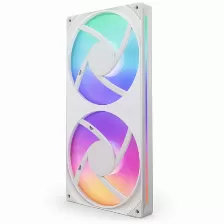 Kit 2 Ventiladores Nzxt F280 Rgb Core, 2000 Rpm, Led Multi, Plastico, 280mm, Color Blanco