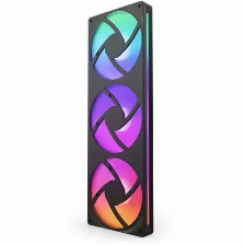 Kit 3 Ventiladores Nzxt F360 Rgb Core, 36 Cm, 2400 Rpm, Led Multi, Plastico, Color Negro