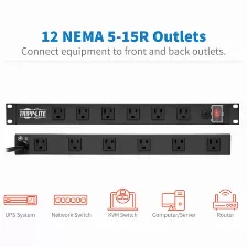 Sistema De Alimentacion Tripp Lite Voltaje 120 V, Conexion 12 X Nema 5-15r, Cable De 4.5 M, Capacidad Del Rack 1u, Color Negro