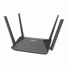 Router Asus Rt-ax52 (ax1800), 4x Antenas, Wifi 6 (802.11ax), Doble Banda 2.4/5 Ghz, 1800 Mbps, Color Negro