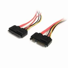 Cable De Extensión Sata De 22 Pines Datos Y Alimentación - Serial Ata Macho - Sata Hembra - 0,3m (sata22pext)