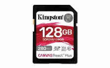 Memoria Kingston Technology Canvas React Plus 128 Gb Sdxc, Clase 10, Uhs-ii, Hasta 280 Mb/s