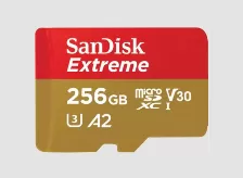 Memoria Sandisk Extreme 256 Gb, Velocidad 160 Mb/s, Clase 3