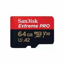 Memoria Sandisk Extreme Pro 64 Gb, Velocidad 200 Mb/s, Clase 10