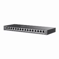 Switch Tp-link Omada Sg2016p Gestionado, L2/l2+, Cantidad De Puertos 16, (poe +) 8, Gigabit Ethernet (10/100/1000), 32 Gbit/s, Eap-md5, Https, Snmp, Snmpv2, Snmpv3, Ssh, Ssl/tls, Negro