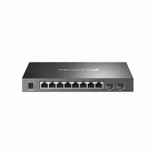 Switch Tp-link Omada Sg2210p Gestionado, L2/l2+, Cantidad De Puertos 8, Gigabit Ethernet (10/100/1000), 20 Gbit/s, Negro