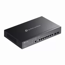 Switch Tp-link Omada Sg3210 Gestionado, L2/l3, Cantidad De Puertos 8, Gigabit Ethernet (10/100/1000), 20 Gbit/s, 1u, Negro