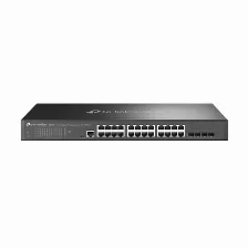 Switch Tp-link Omada Sg3428 Gestionado, L2/l3, Cantidad De Puertos 24, Puertos 24, Gigabit Ethernet (10/100/1000), 56 Gbit/s, 1u, Negro