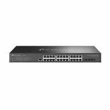 Switch Tp-link Omada Sg3428x Gestionado, L2+/l3, Cantidad De Puertos 24, Puertos 24, Gigabit Ethernet (10/100/1000), 128 Gbit/s, 1u, Negro