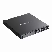 Switch Tp-link Omada Sg6428xhp Gestionado, L3, Cantidad De Puertos 24, (poe +) 24, Gigabit Ethernet (10/100/1000), 128 Gbit/s, 1u, Negro