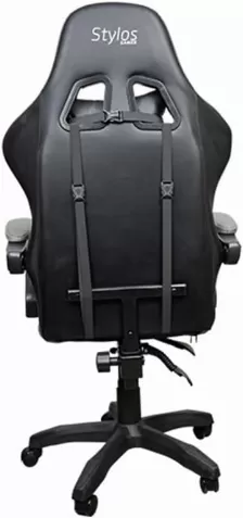 Silla Gamer Stylos Sgsi02b, Reposa Brazos, Hasta 115 Kg, Negro/gris