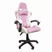 Silla Gamer Stylos Sgsi02p, Reposa Brazos, Hasta 115 Kg, Blanco/rosa