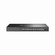 Switch Tp-link Omada Sl2428p Gestionado, L2, Cantidad De Puertos 24, Puertos 4, Sfp 2, (poe +) 24, Fast Ethernet (10/100), 12.8 Gbit/s, Snmpv2, Snmpv3, Ssh, Ssh-2, Ssl/tls, 1u, Negro