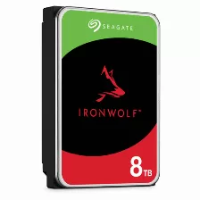 Disco Duro Seagate Ironwolf 8tb, Sata Iii, 6 Gbit/s, Cache 256mb, 7200rpm, 3.5 Pulgadas, Pc