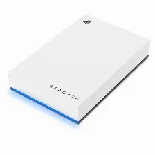 Disco Duro Externo Seagate Stlv500010, 5tb, Micro-usb 2.0/3.2 Gen1, Para Ps5 Y Ps4, Led Azul, Blanco