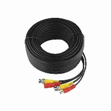 Cable Coaxial Siames Armado Saxxon, Conector Bnc De Video, 40m, Para Camaras 4k, Color Negro