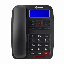 Telefono Alambrico Steren, Pantalla Con Luz De Fondo, 5 Alarmas Programables, Altavoz, Indicador Luminoso De Llamada Entrante, (tel-225)