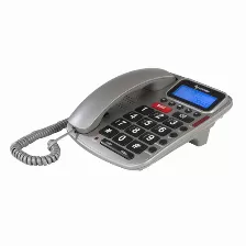 Teléfono Steren Tel-235, Teléfono Dect, Terminal Con Conexión Por Cable, Altavoz, Identificador De Llamadas, Plata