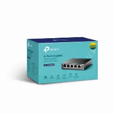 Switch Tp-link Tl-sg1005lp No Administrado, Cantidad De Puertos 5, Puertos 5, (poe +) 4, Gigabit Ethernet (10/100/1000), 10 Gbit/s, Negro