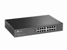 Switch Tp-link Tl-sg1016de Gestionado, L2, Cantidad De Puertos 16, Gigabit Ethernet (10/100/1000), 32 Gbit/s, Negro