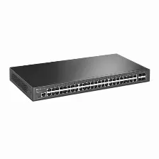 Switch Tp-link Tl-sg3452 Gestionable L2/l3 48 Puertos, Gigabit Ethernet (10/100/1000) 104 Gbit/s 1u, Negro